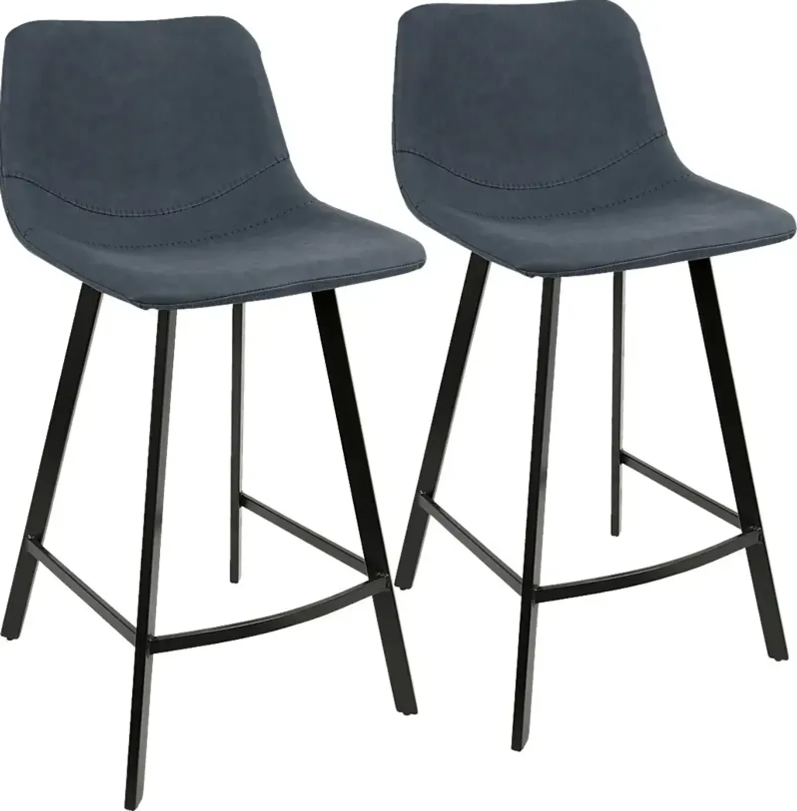 Quark Blue Counter Height Stool (Set of 2)