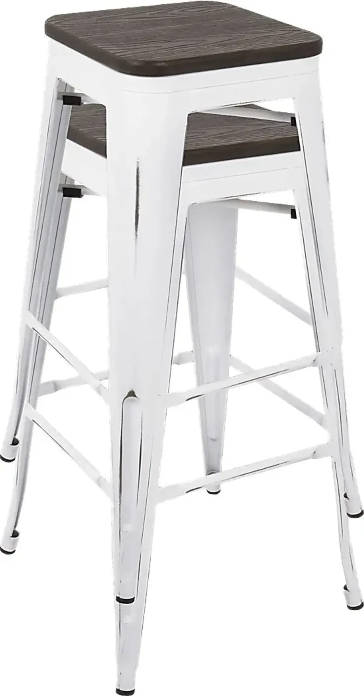 Aldersyde White Barstool (Set of 2)