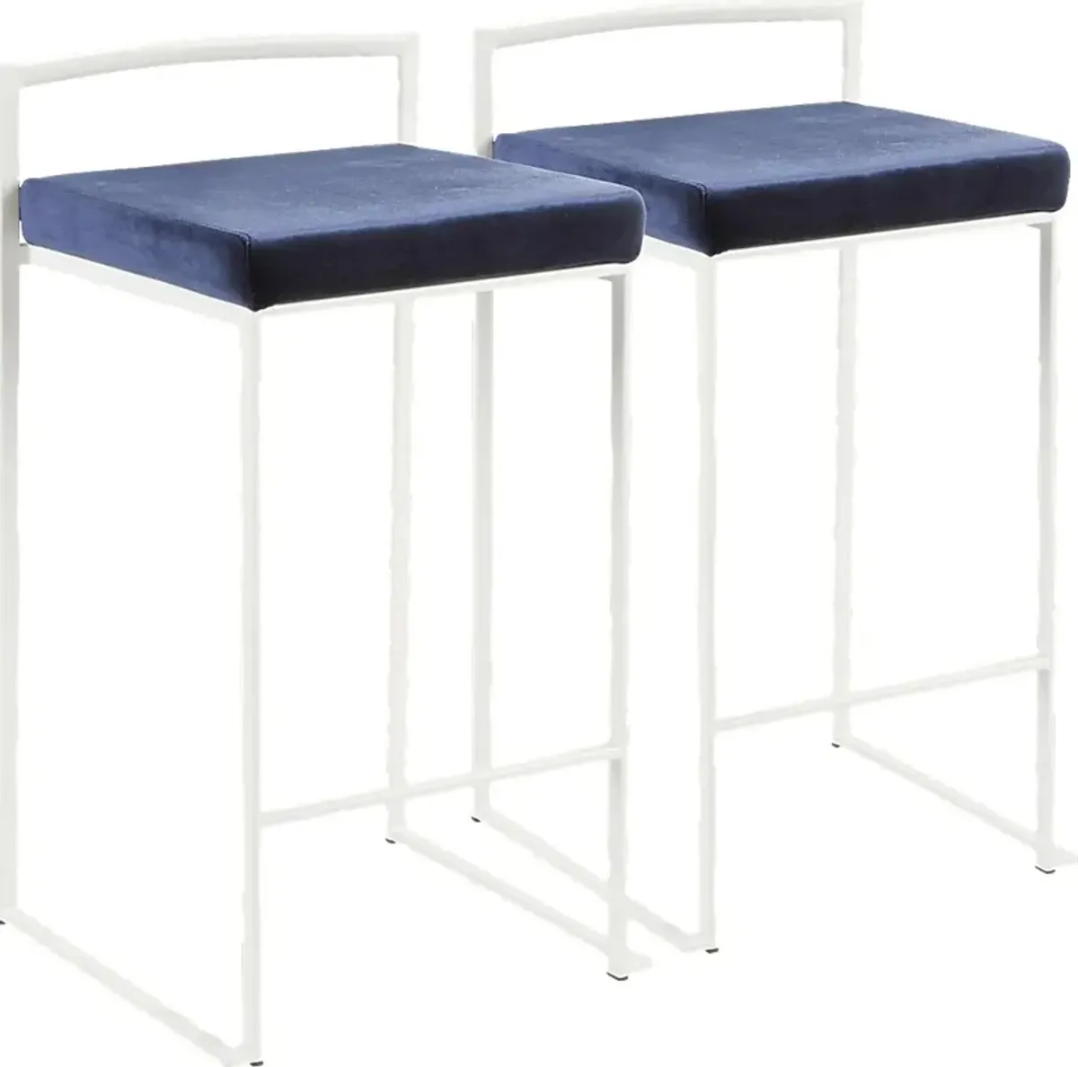 Sora Blue Counter Height Stool (Set of 2)