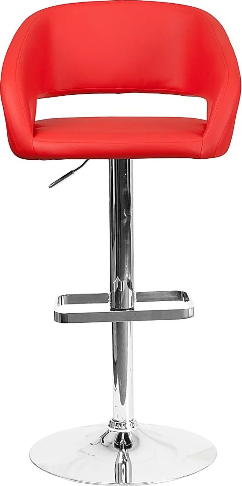 Corley Red Ultrahyde Adjustable Swivel Barstool