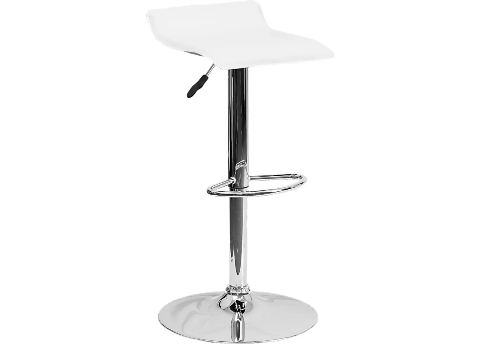 Salix White Adjustable Swivel Barstool