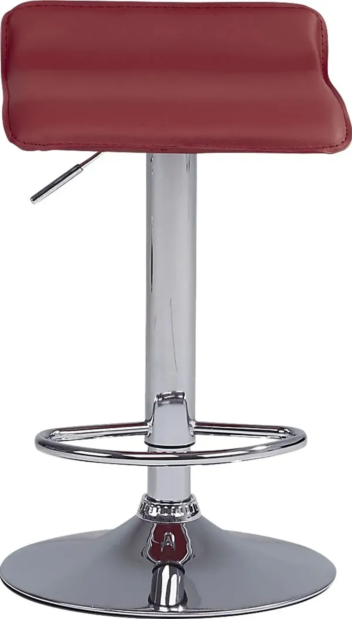 Carey Hills Red Adjustable Barstool