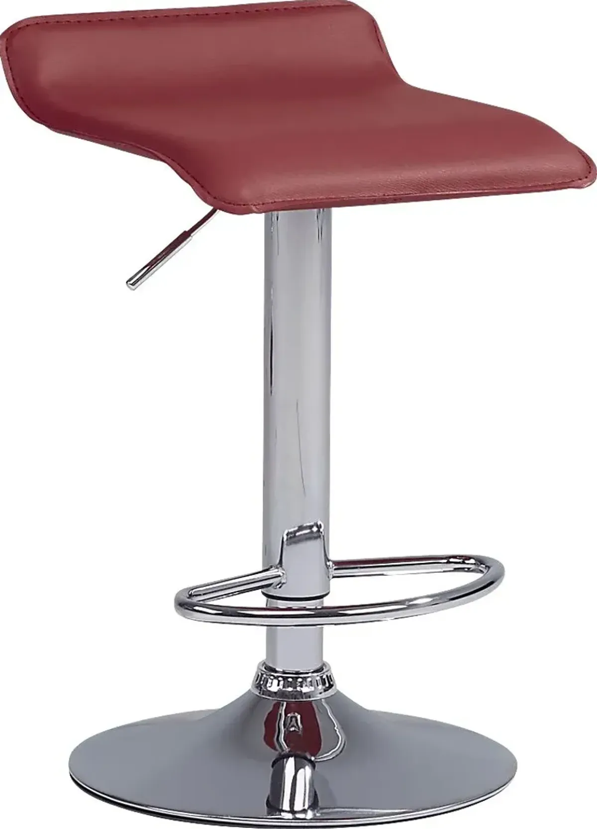 Carey Hills Red Adjustable Barstool