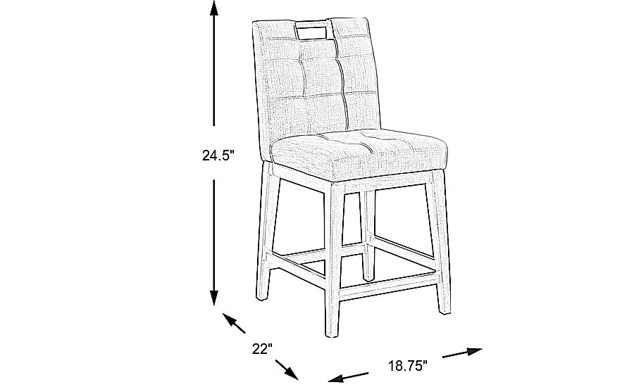 Walstead Place Beige Upholstered Counter Height Barstool