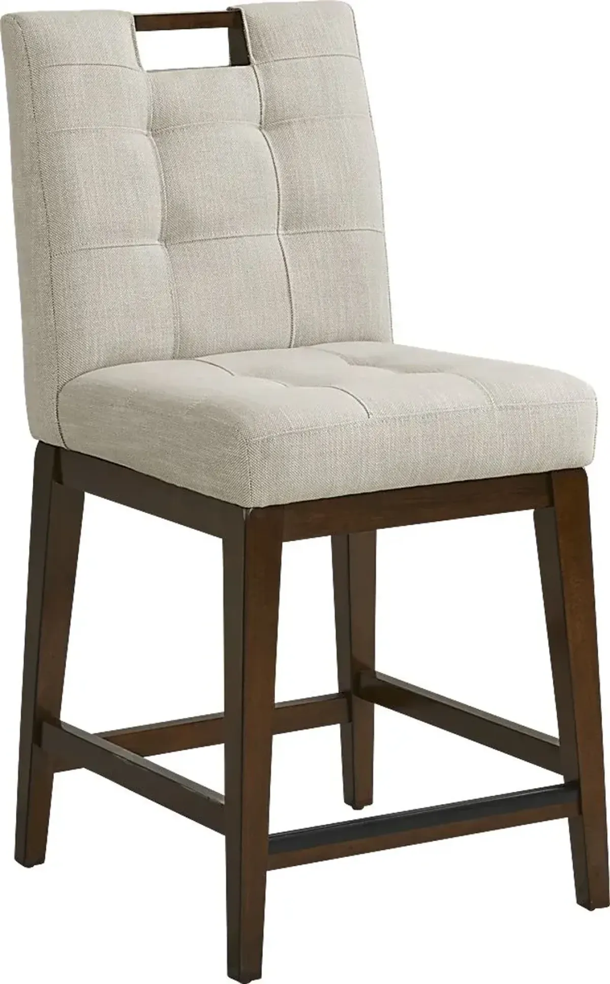 Walstead Place Beige Upholstered Counter Height Barstool