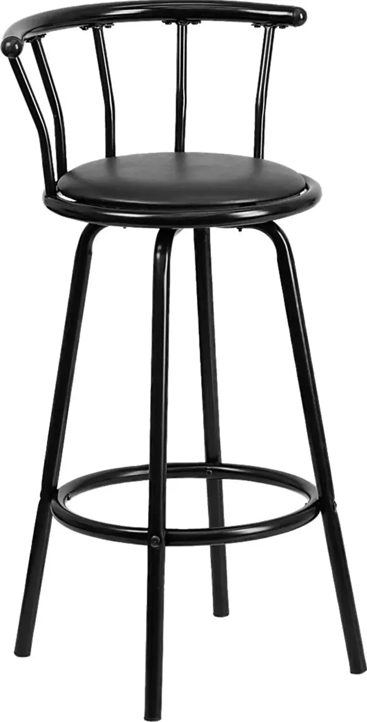 Autry Black Swivel Barstool