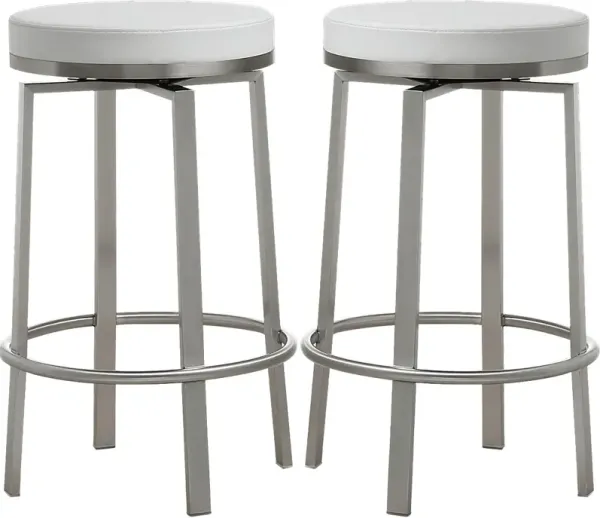 Rourke White Counter Height Swivel Stool, Set of 2
