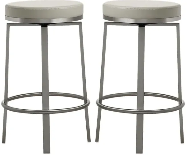 Rourke Gray Counter Height Swivel Stool, Set of 2