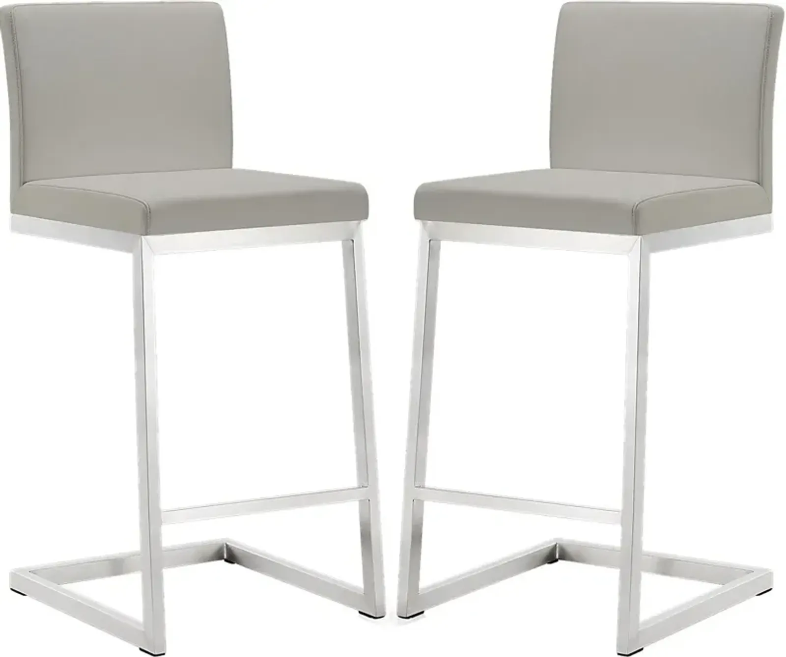 Polaris Light Gray Counter Height Stool, Set of 2