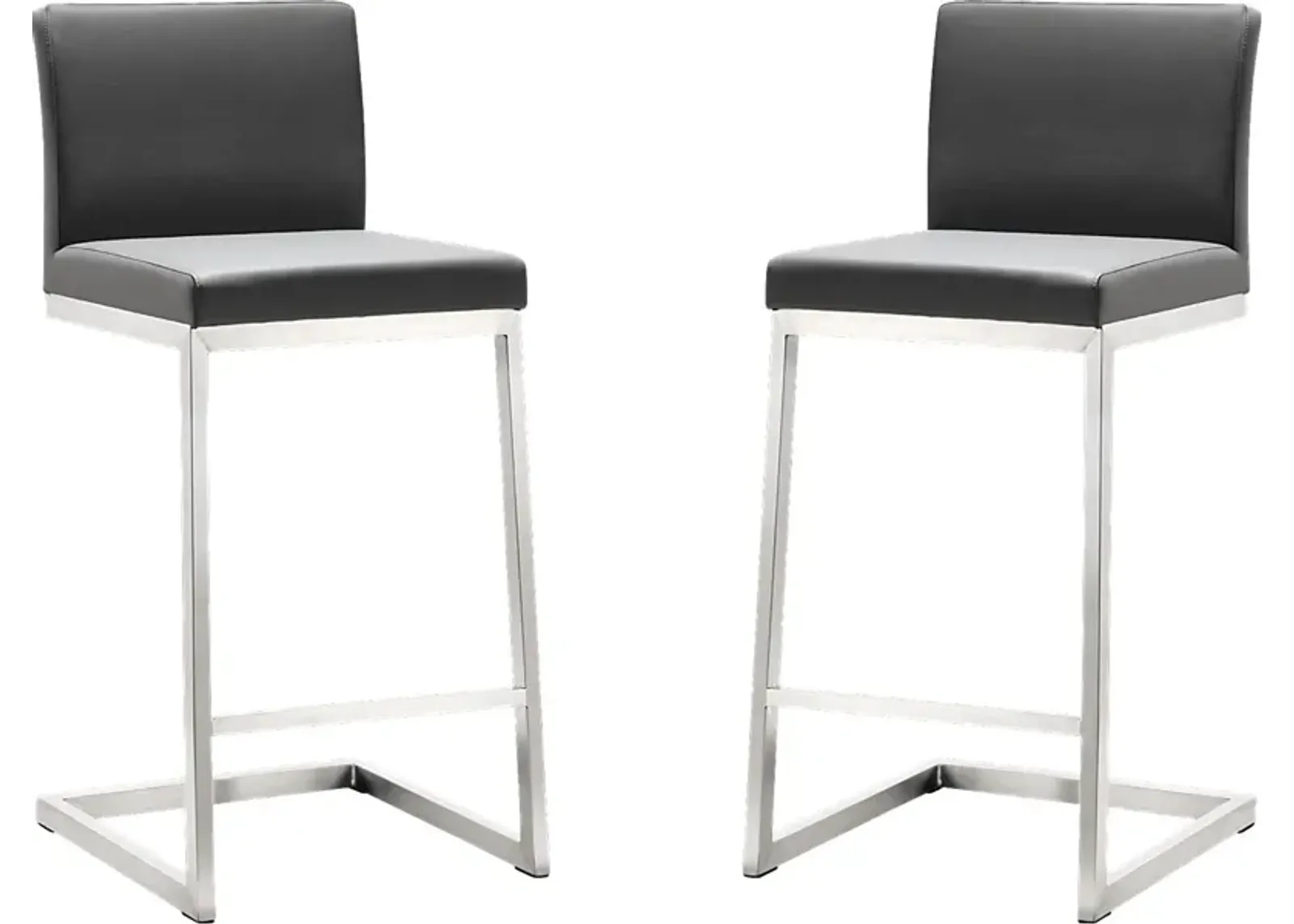 Polaris Gray Counter Height Stool, Set of 2