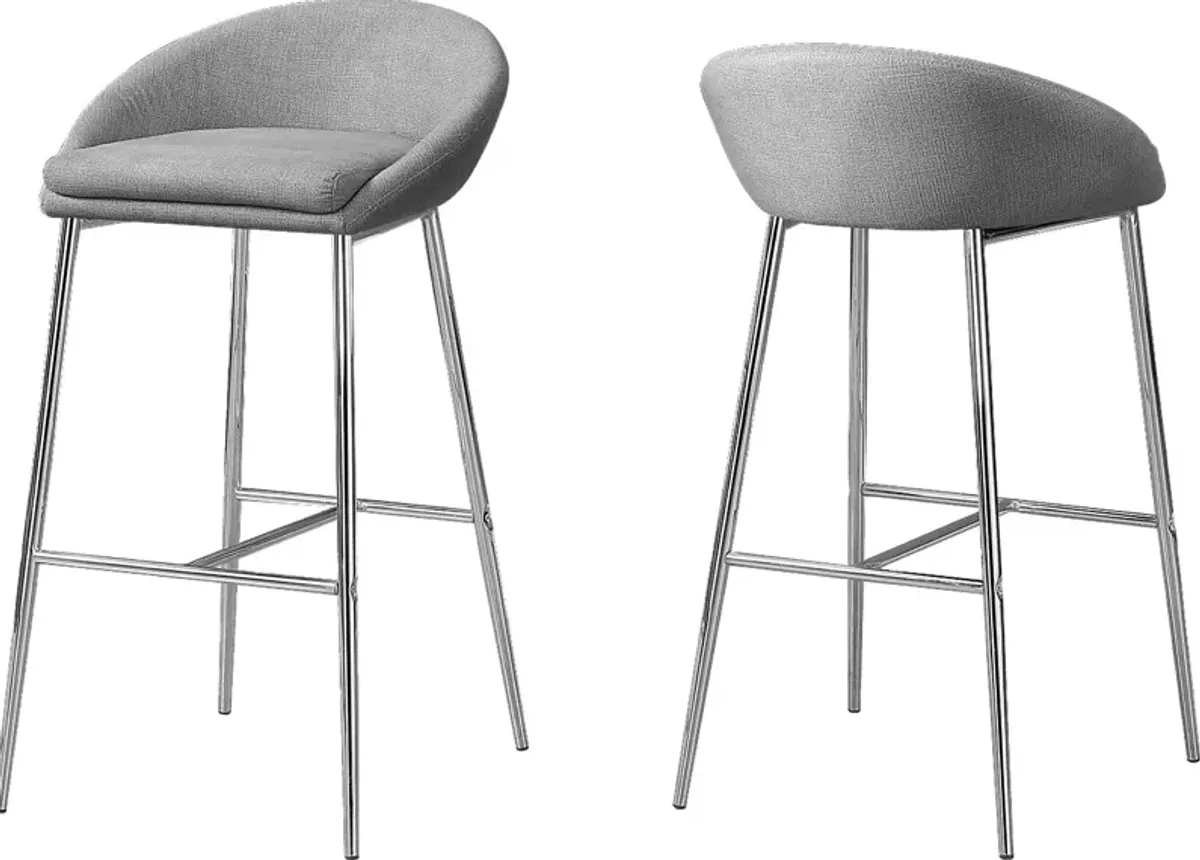 Athlone Gray Barstool (Set of 2)