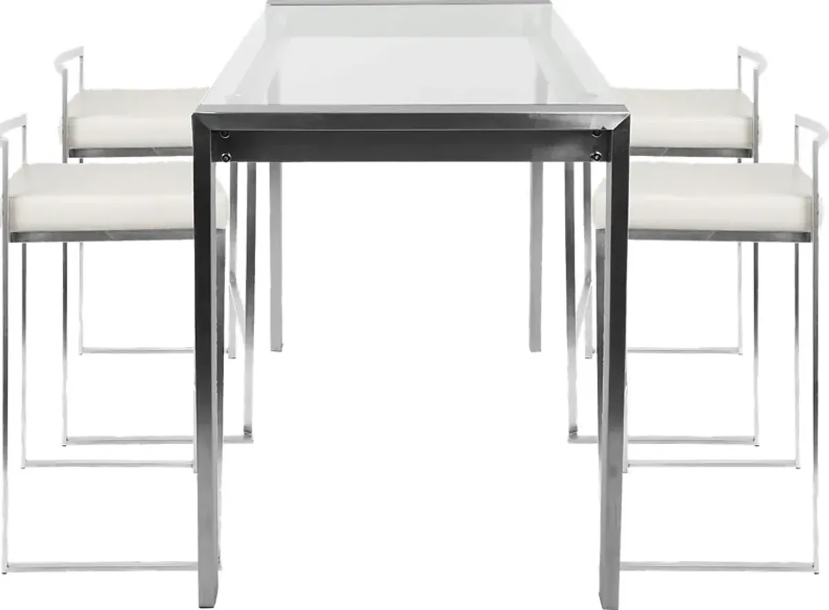 Sora White Counter Table Set