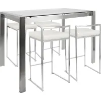 Sora White Counter Table Set