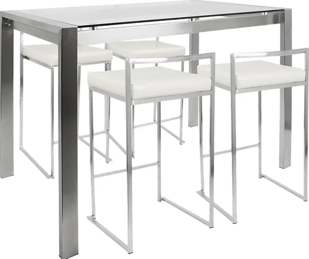 Sora White Counter Table Set