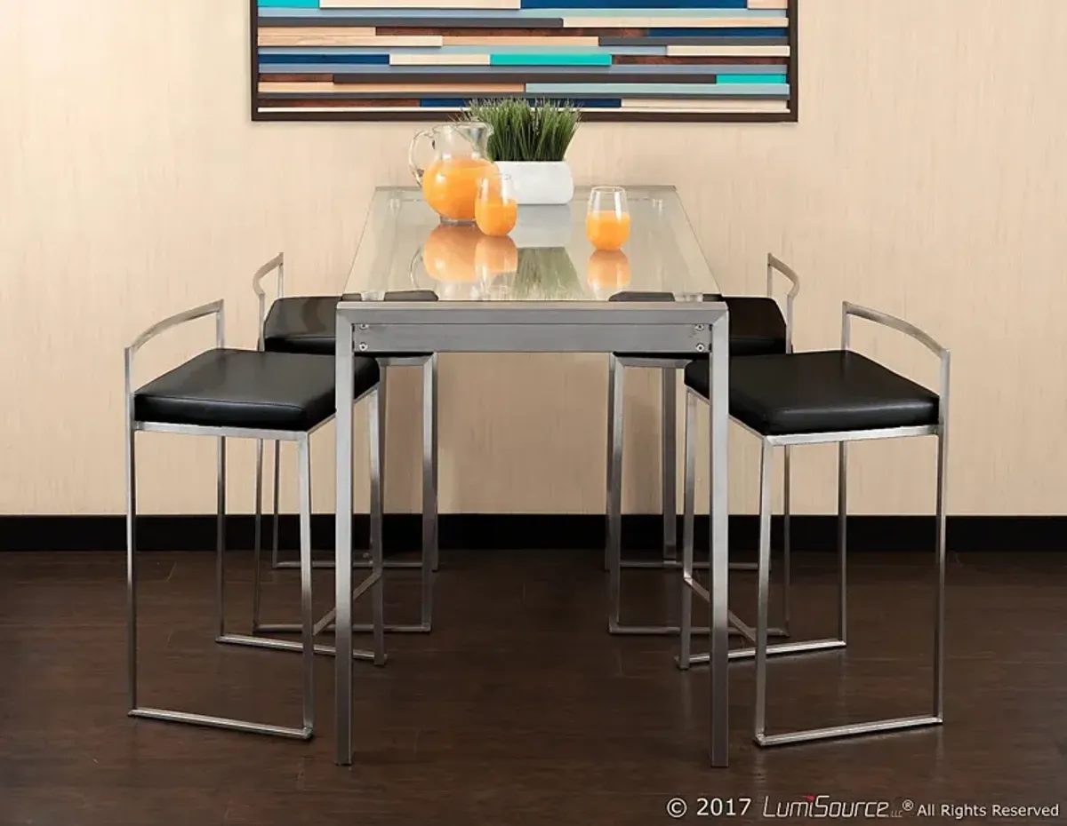 Sora Black Counter Height Table Set