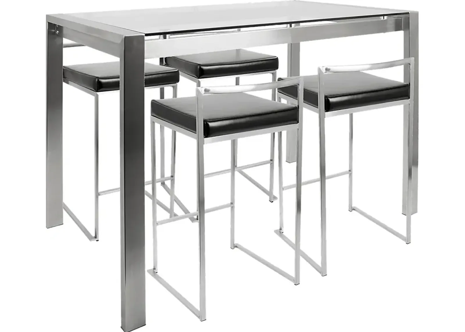 Sora Black Counter Height Table Set