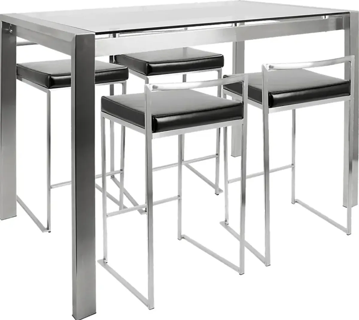 Sora Black Counter Height Table Set