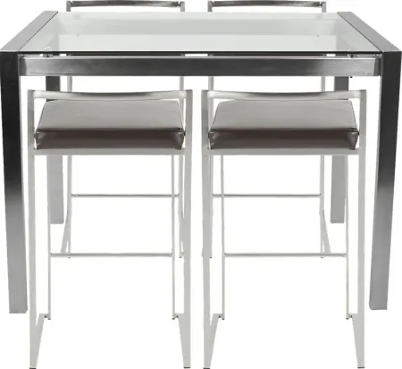 Sora Brown Counter Height Table Set