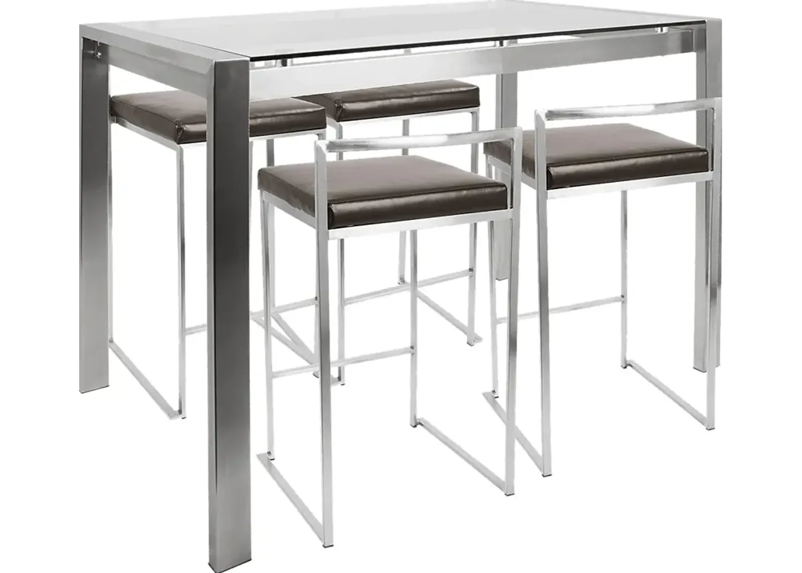 Sora Brown Counter Height Table Set