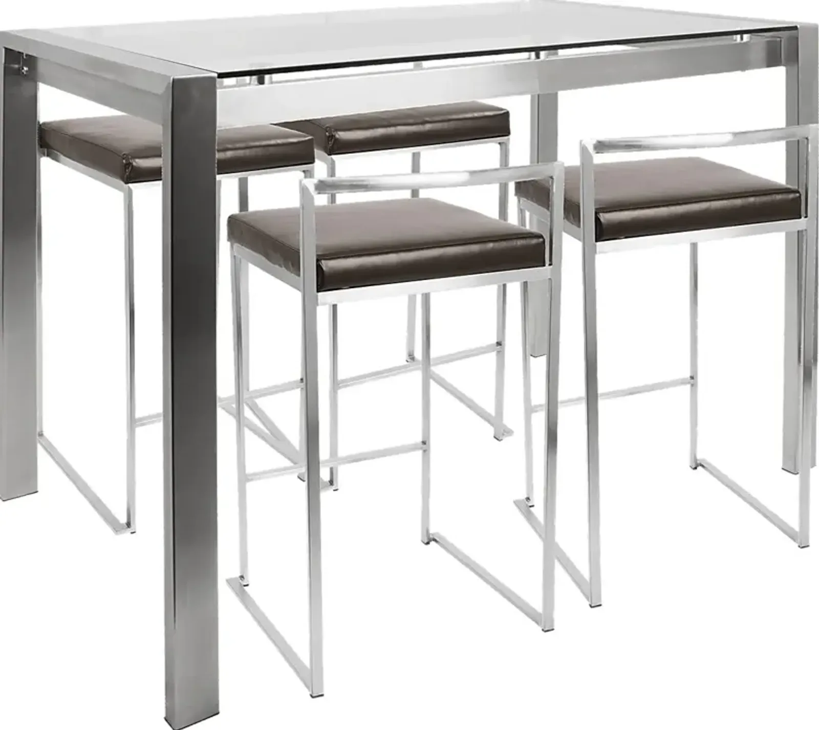 Sora Brown Counter Height Table Set