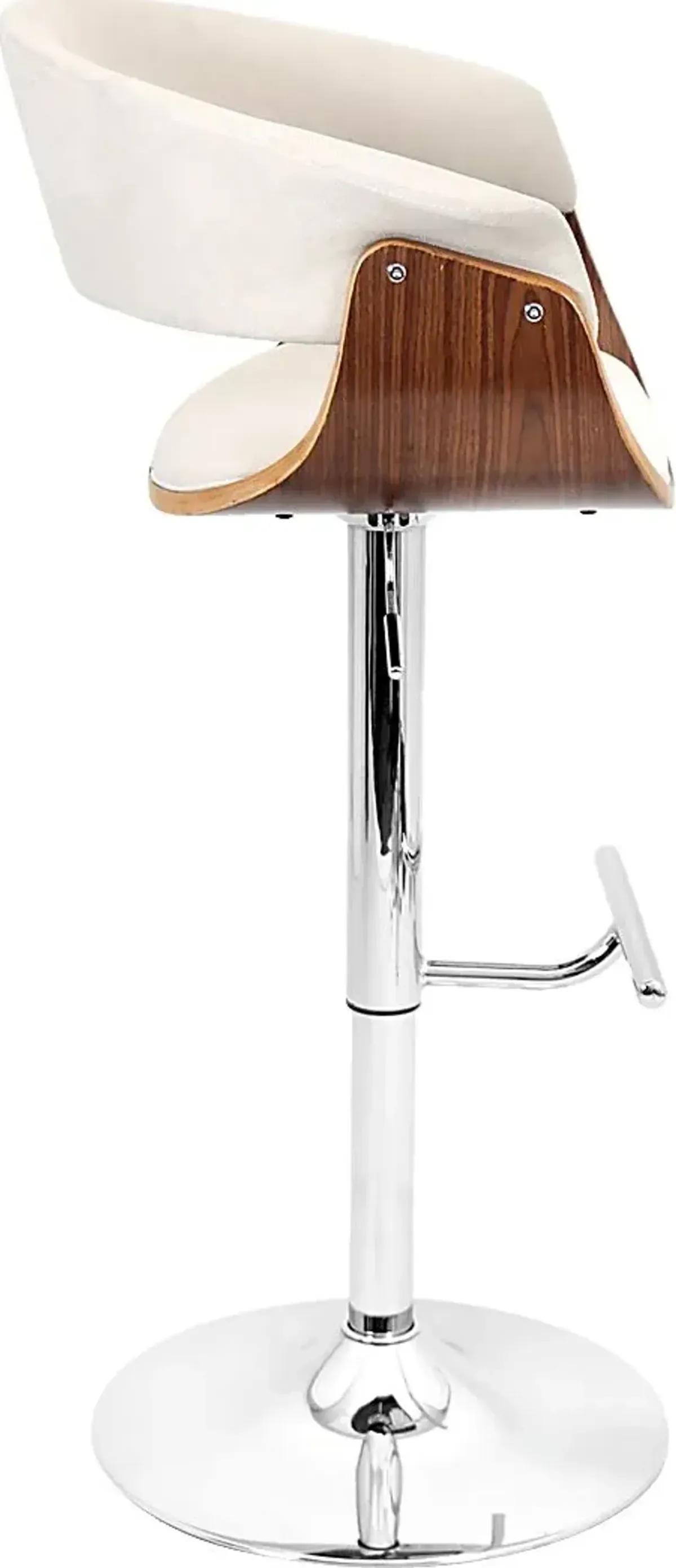 Vintage Mod Cream Adjustable Barstool