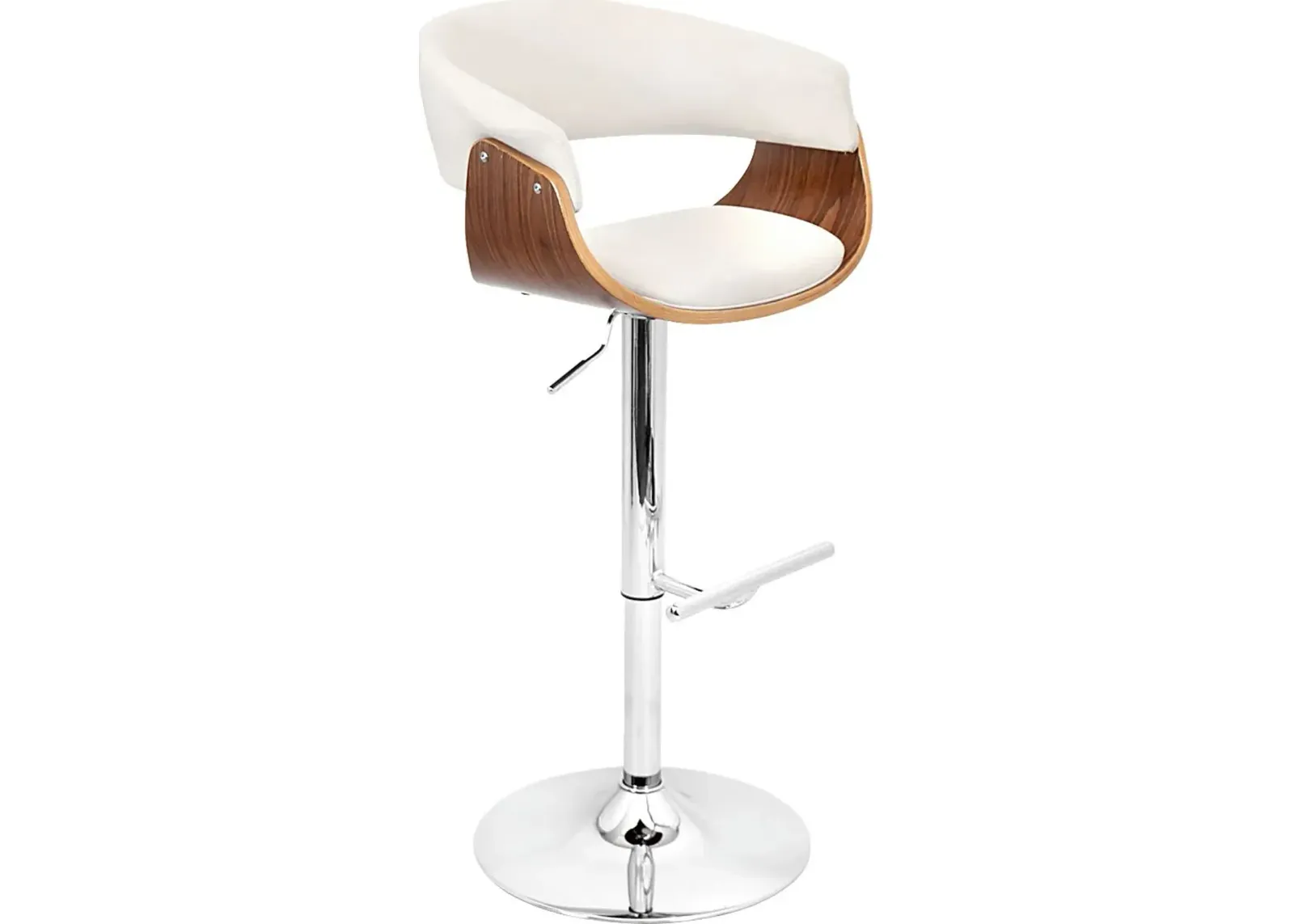 Vintage Mod Cream Adjustable Barstool