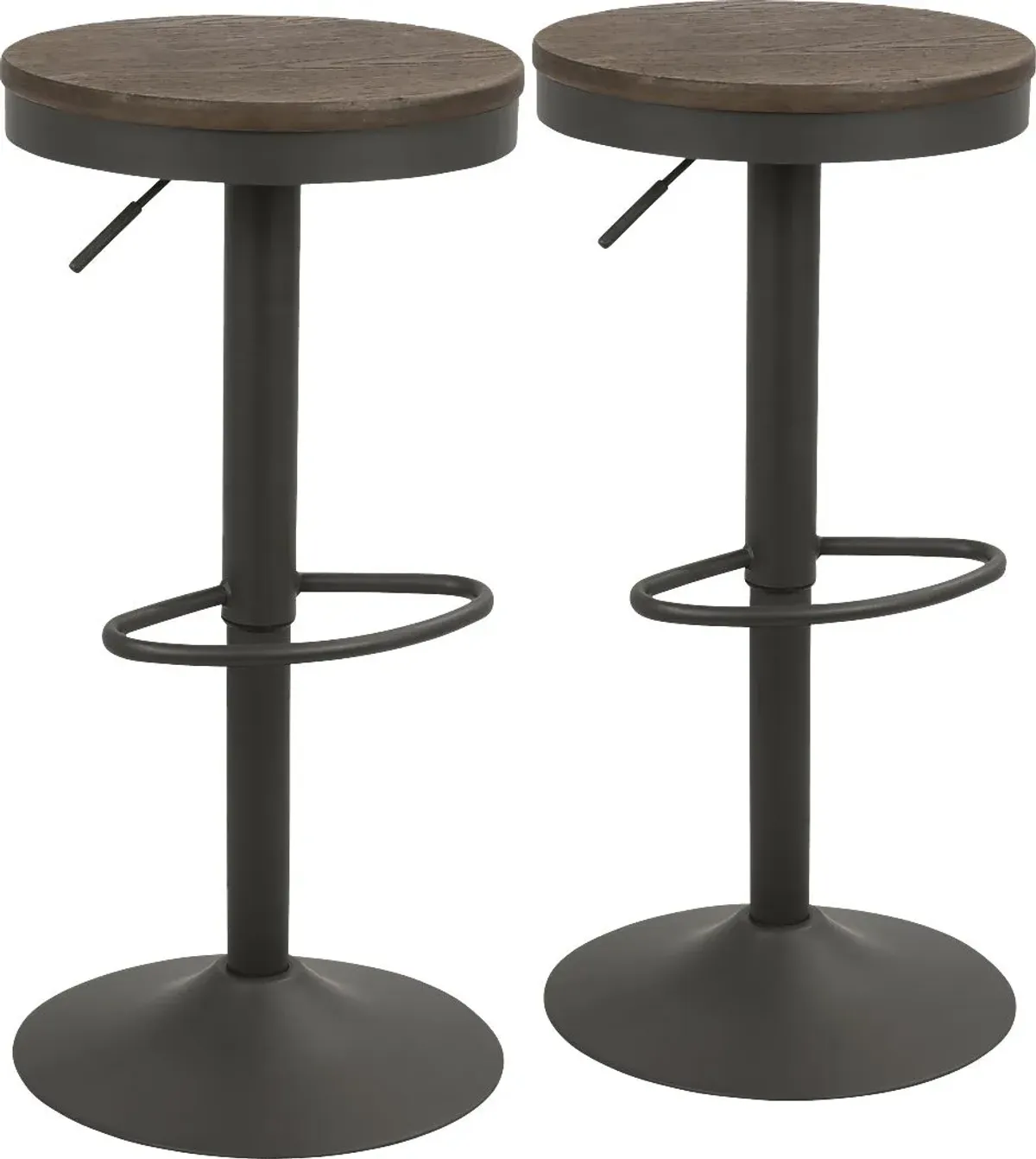 Chaz Gray-Brown Barstool (Set of 2)