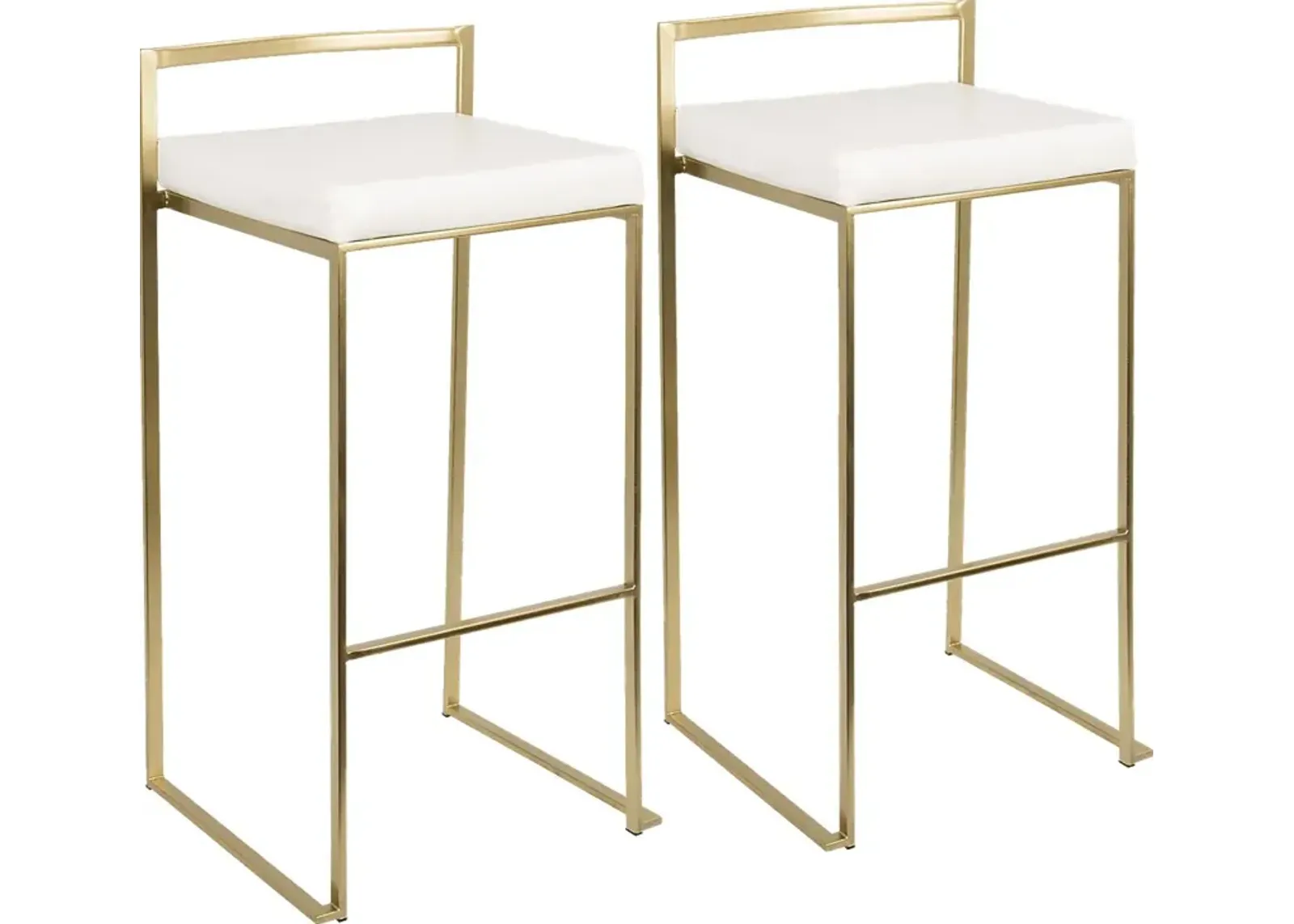 Sora White Gold Barstool (Set of 2)