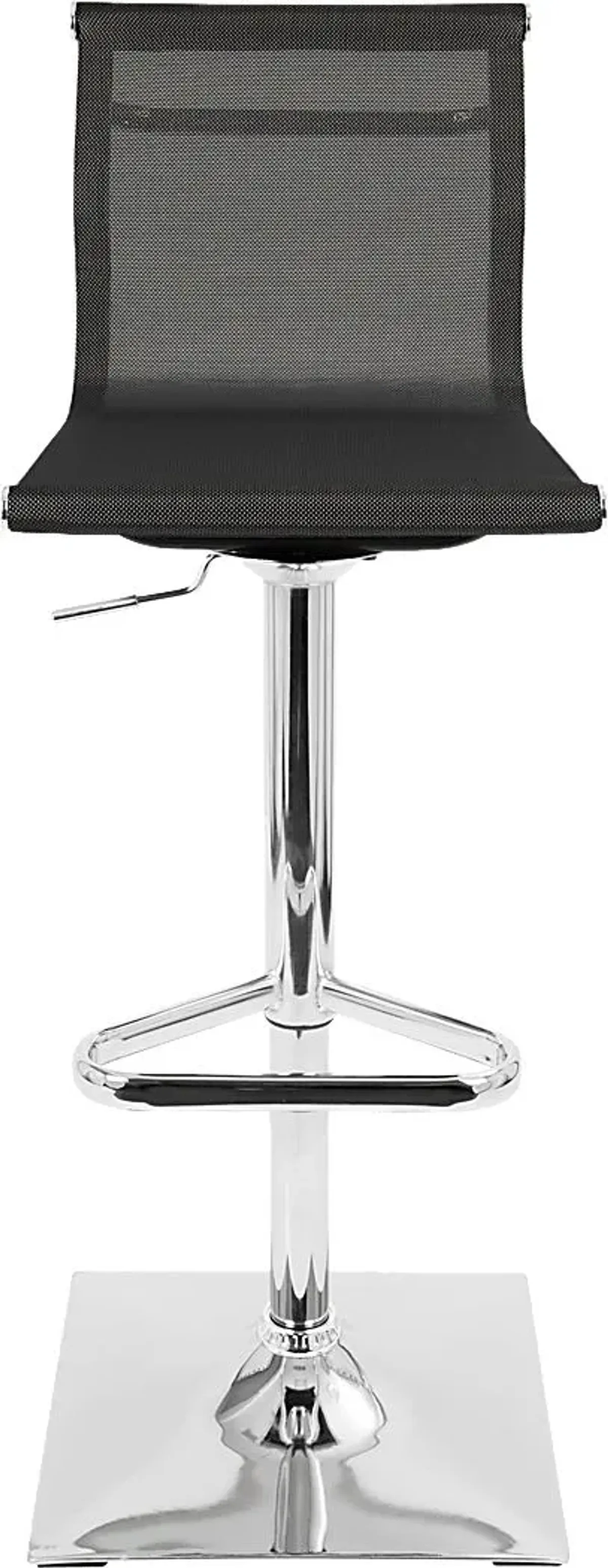 Avrum Black Chrome Adjustable Swivel Barstool