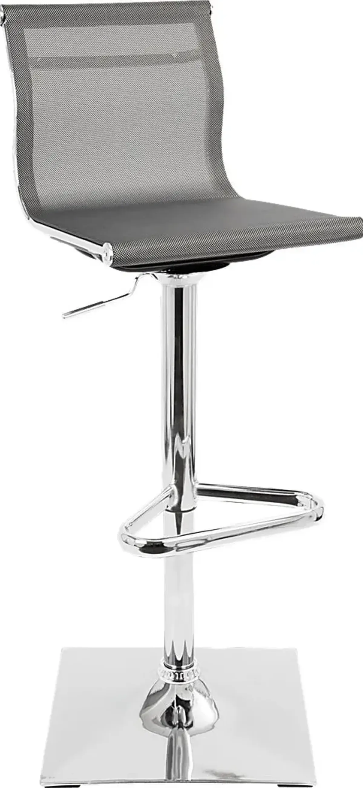 Avrum Gray Chrome Adjustable Swivel Barstool