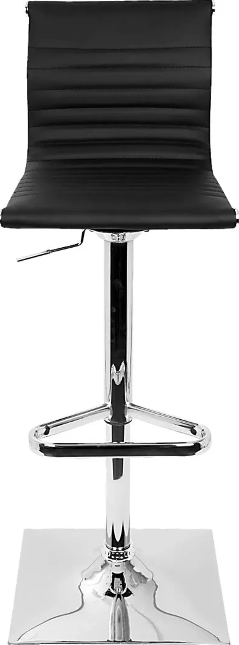 Hampden Black Chrome Adjustable Swivel Barstool