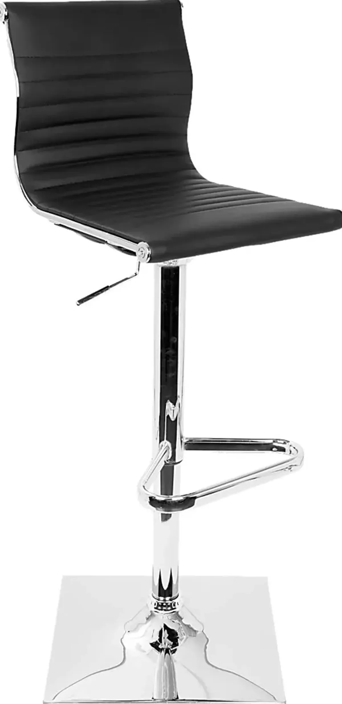 Hampden Black Chrome Adjustable Swivel Barstool