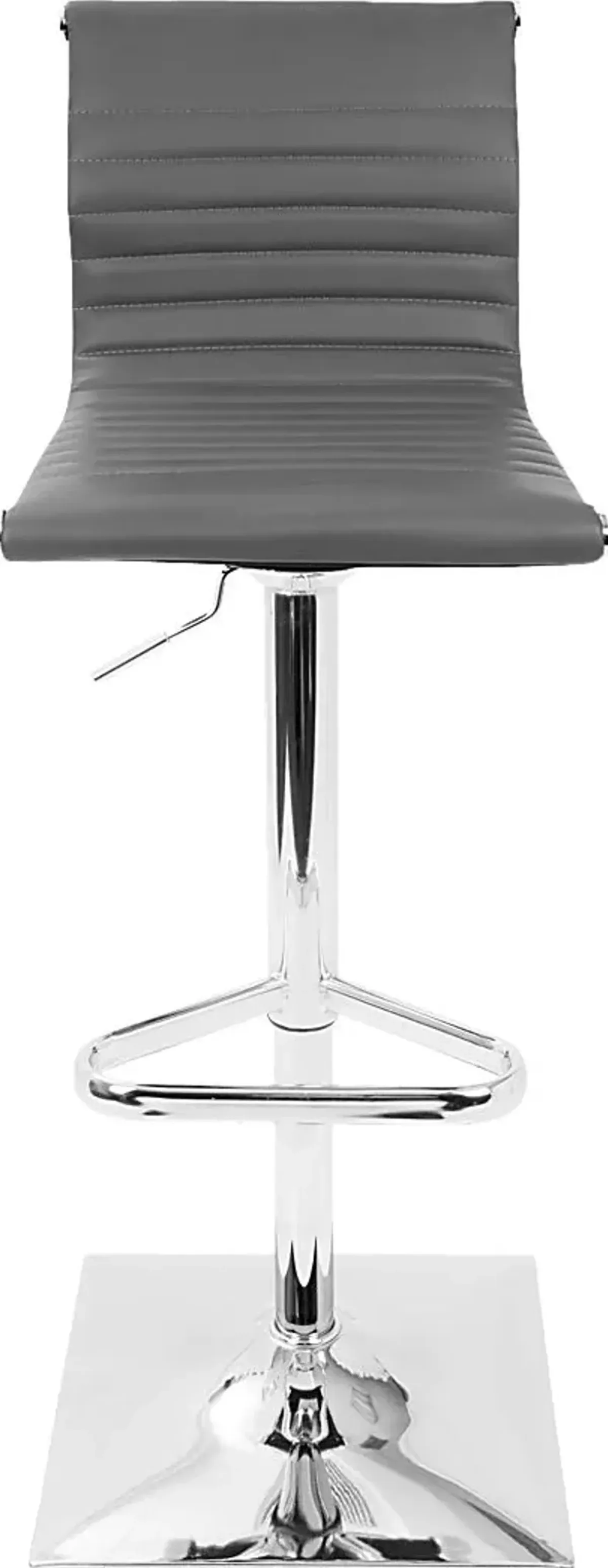 Hampden Gray Chrome Adjustable Swivel Barstool