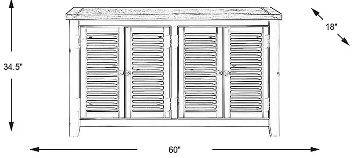 Spring Cottage White Server