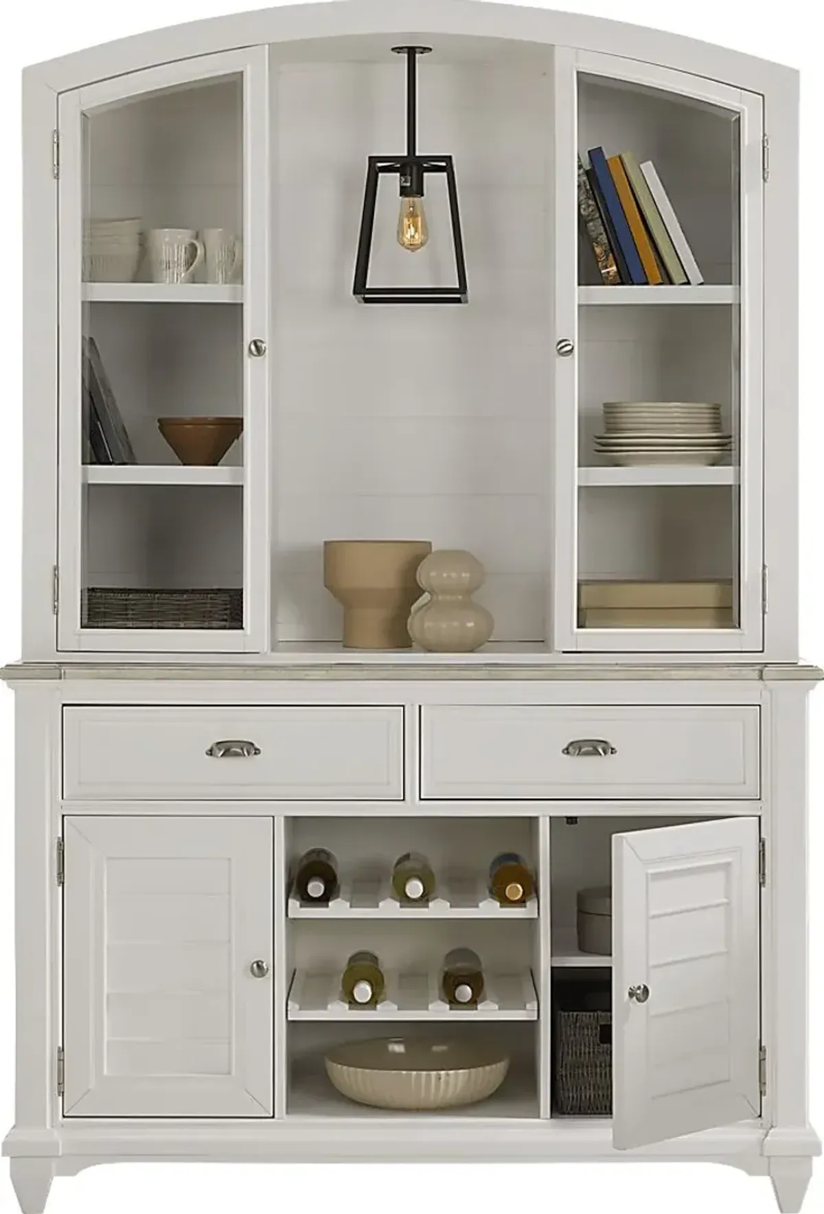 Hilton Head White 2 Pc Buffet and Hutch