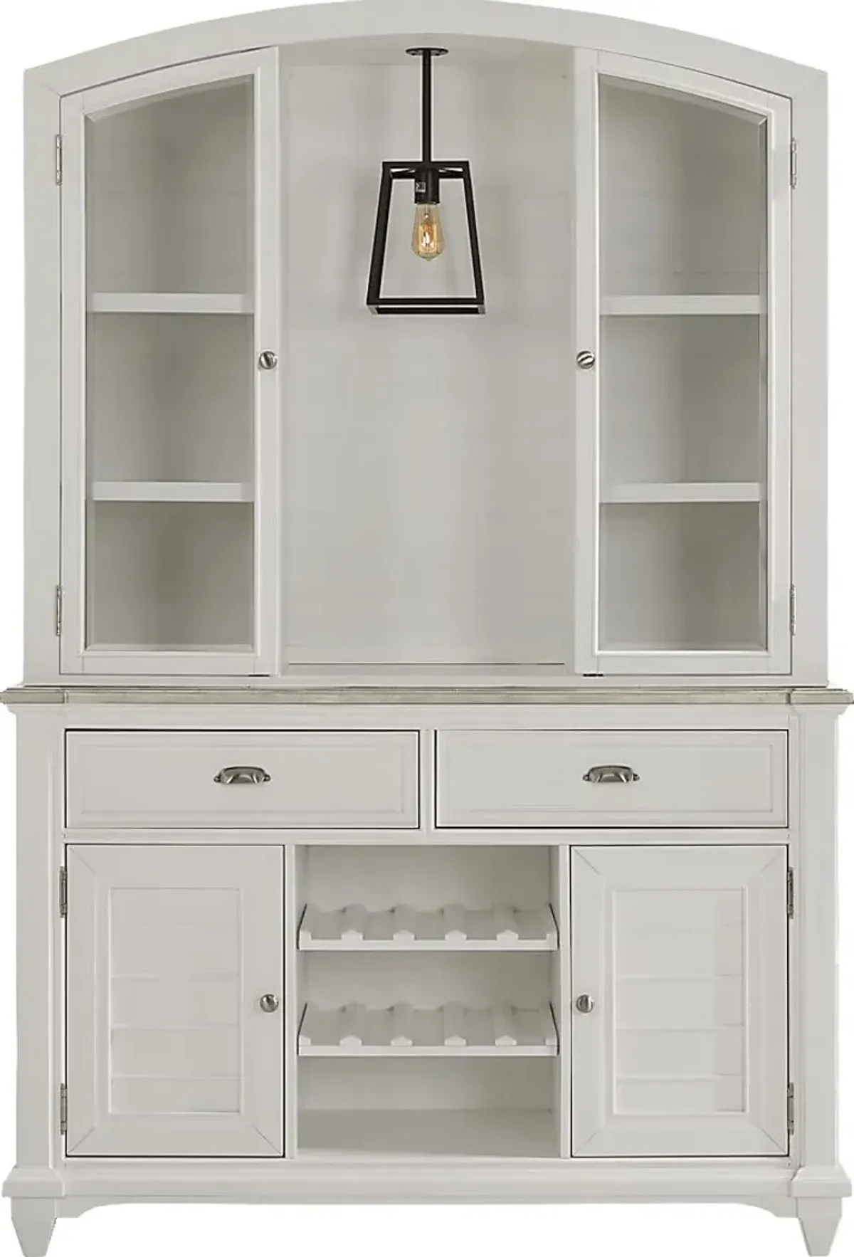 Hilton Head White 2 Pc Buffet and Hutch