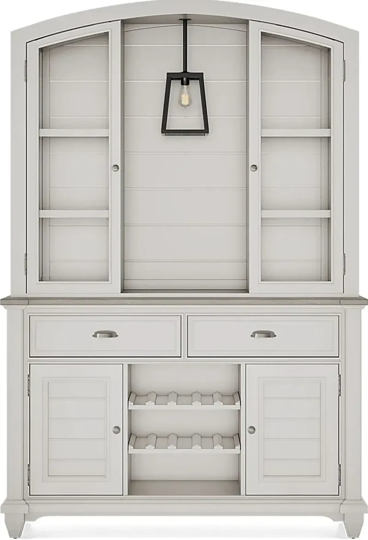 Hilton Head White 2 Pc Buffet and Hutch