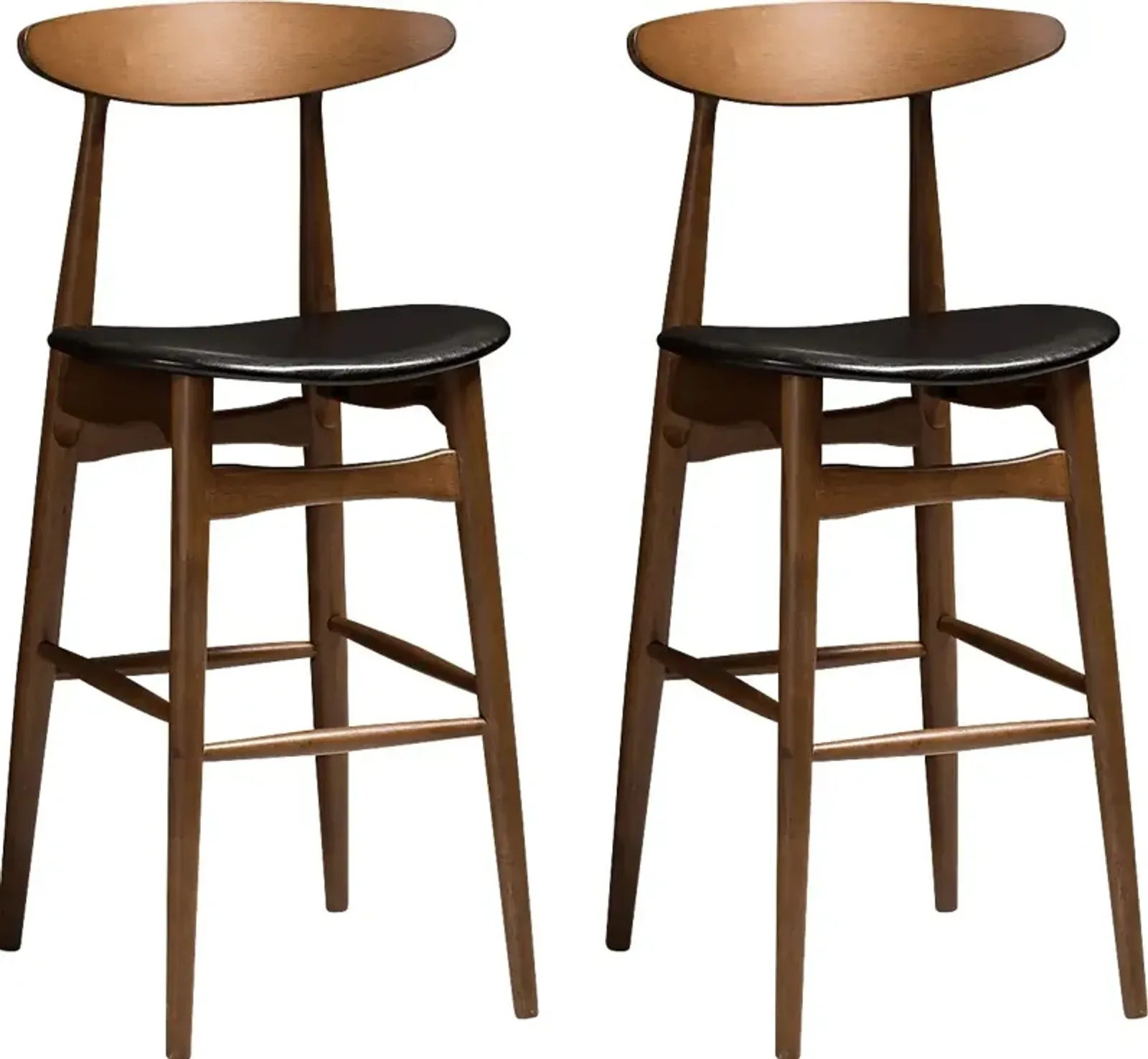 Allumbaugh Black Barstool (Set of 2)