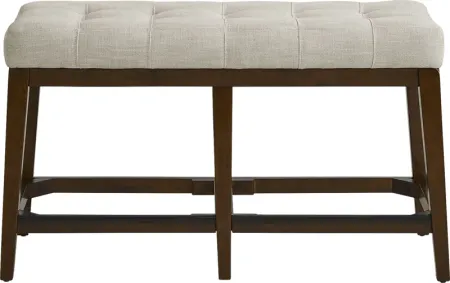 Walstead Place Beige Upholstered Counter Height Bench