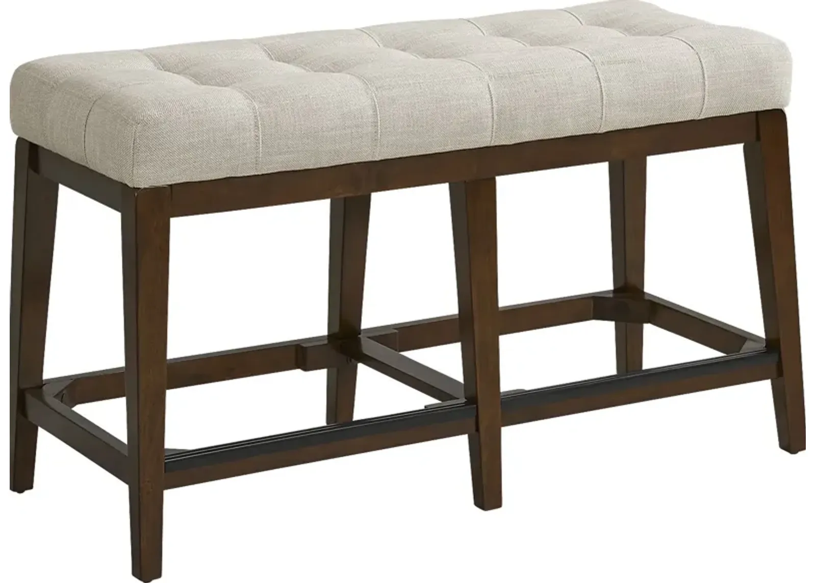 Walstead Place Beige Upholstered Counter Height Bench