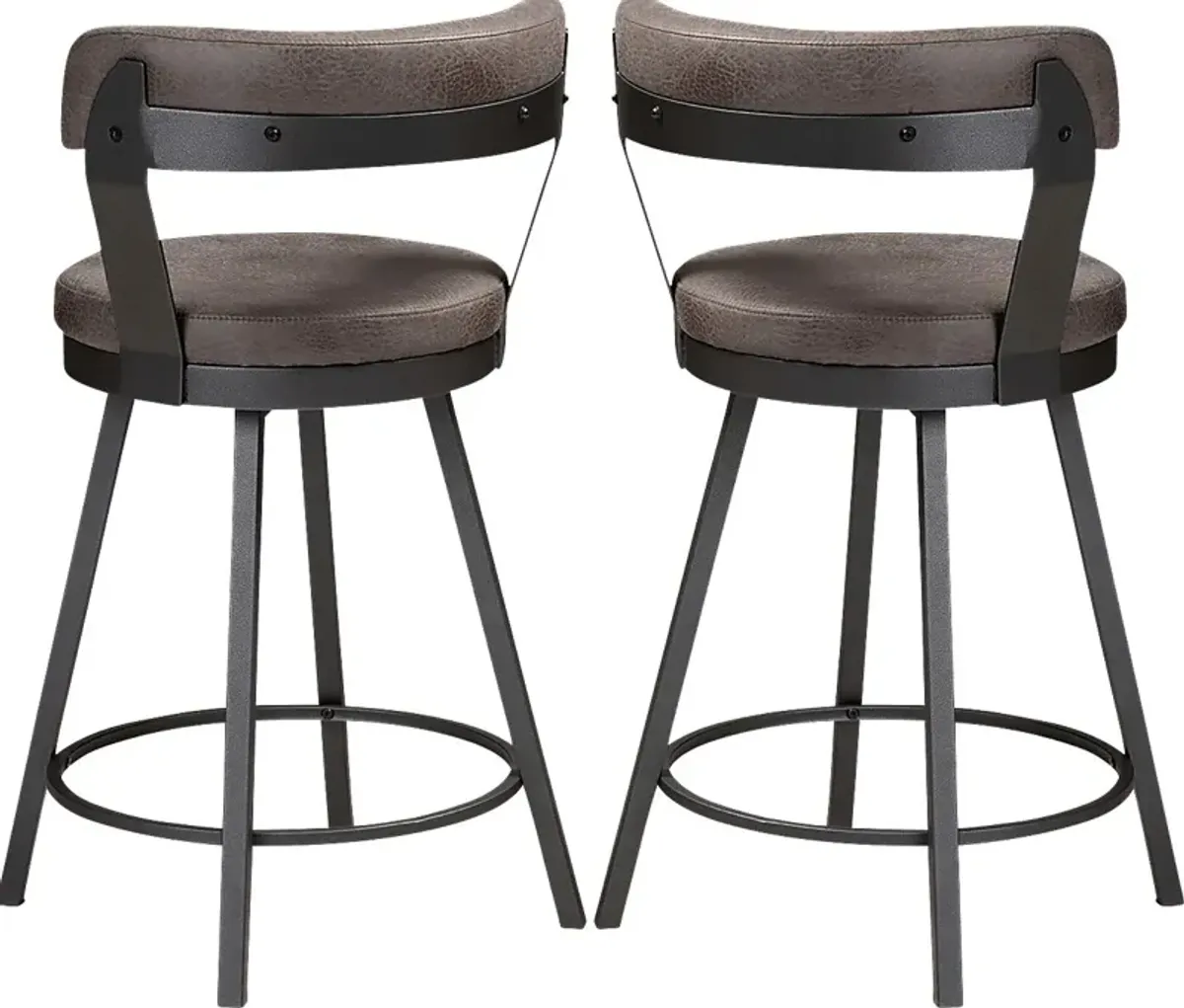 Summerglen Gray Bar Height Stool, Set of 2