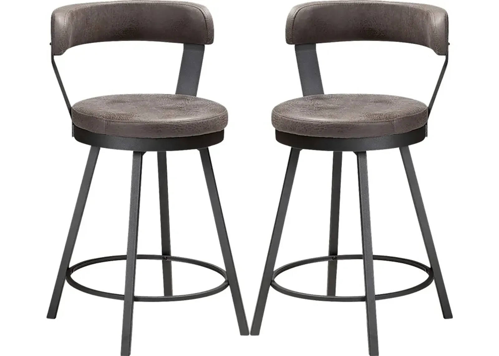 Summerglen Gray Bar Height Stool, Set of 2