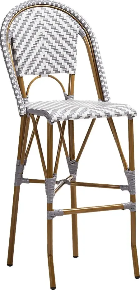 Livini Gray Bar Height Stool