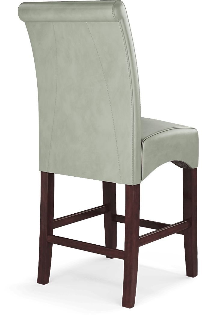 Ciara Espresso 5 Pc 48"" Counter Height Dining Set with Green Stools