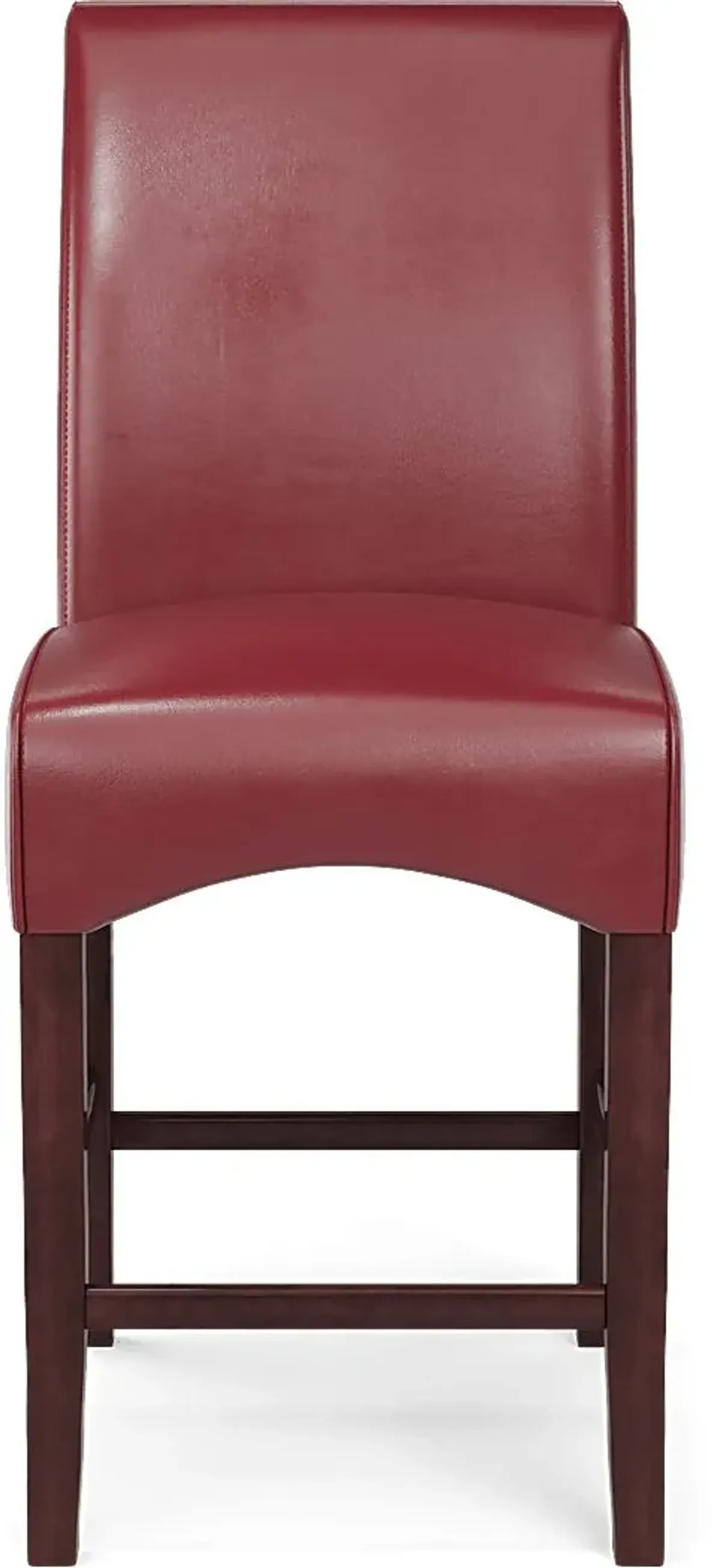 Ciara Espresso 5 Pc 48" Counter Height Dining Set with Red Stools