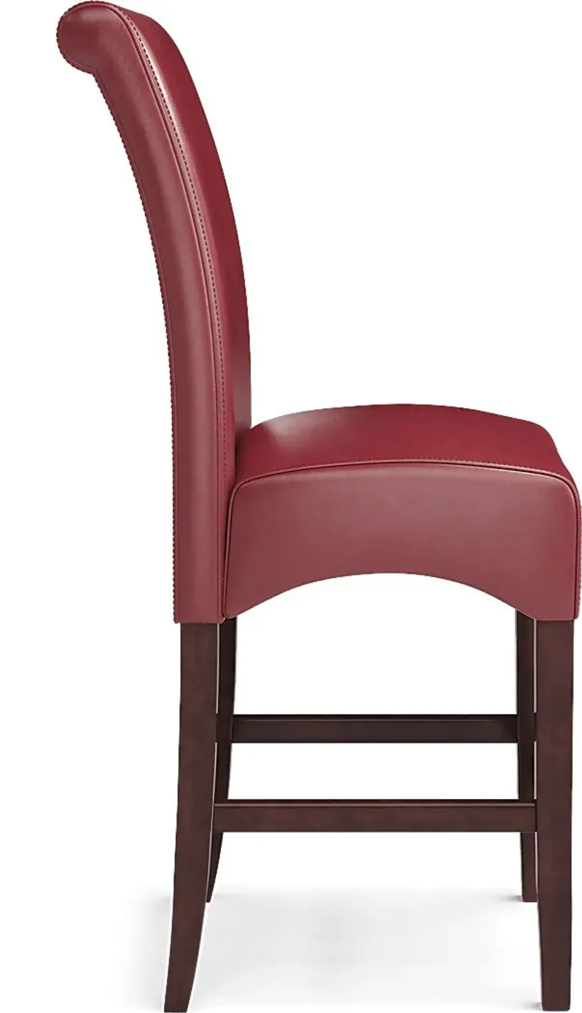 Ciara Espresso 5 Pc 48" Counter Height Dining Set with Red Stools