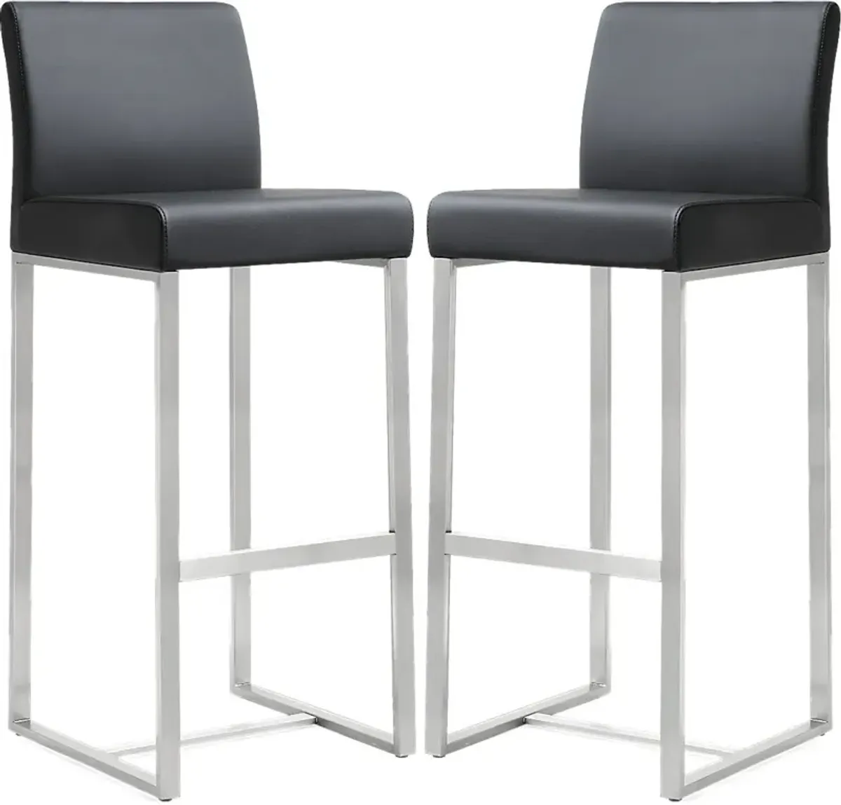 Silas Black Barstools (Set of 2)