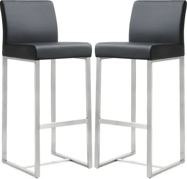 Silas Black Barstools (Set of 2)