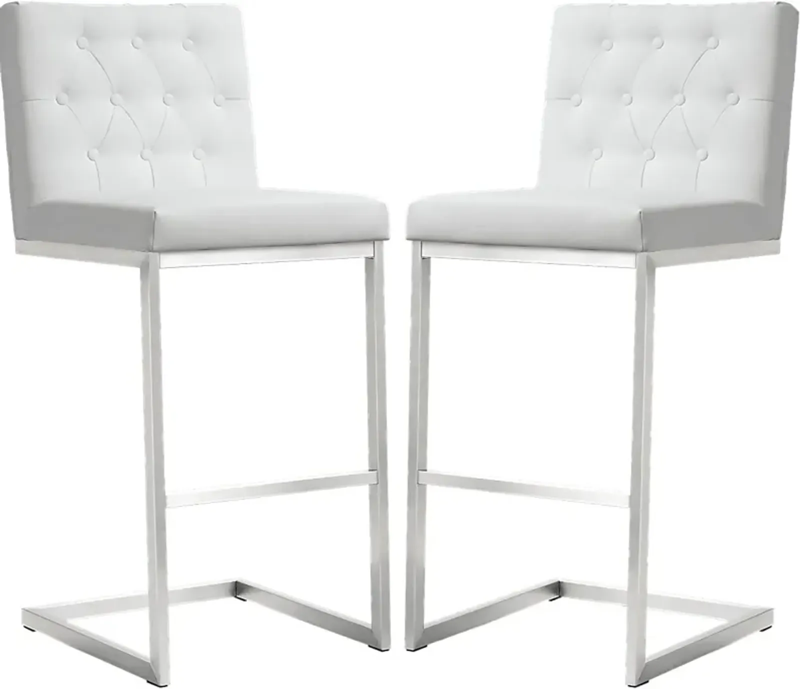 Helsinki White Barstool, Set of 2