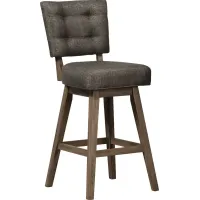 Lyngrove Brown Swivel Counter Height Stool